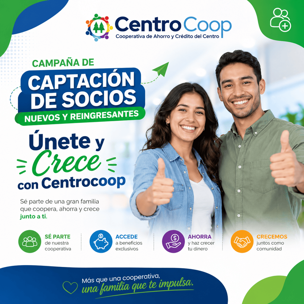 Directiva N° 007-2026/GG-DO (Extracto para conocimiento de socios) Campaña de Captación de Socios Nuevos y Reingresantes “Únete y Crece con Centrocoop”